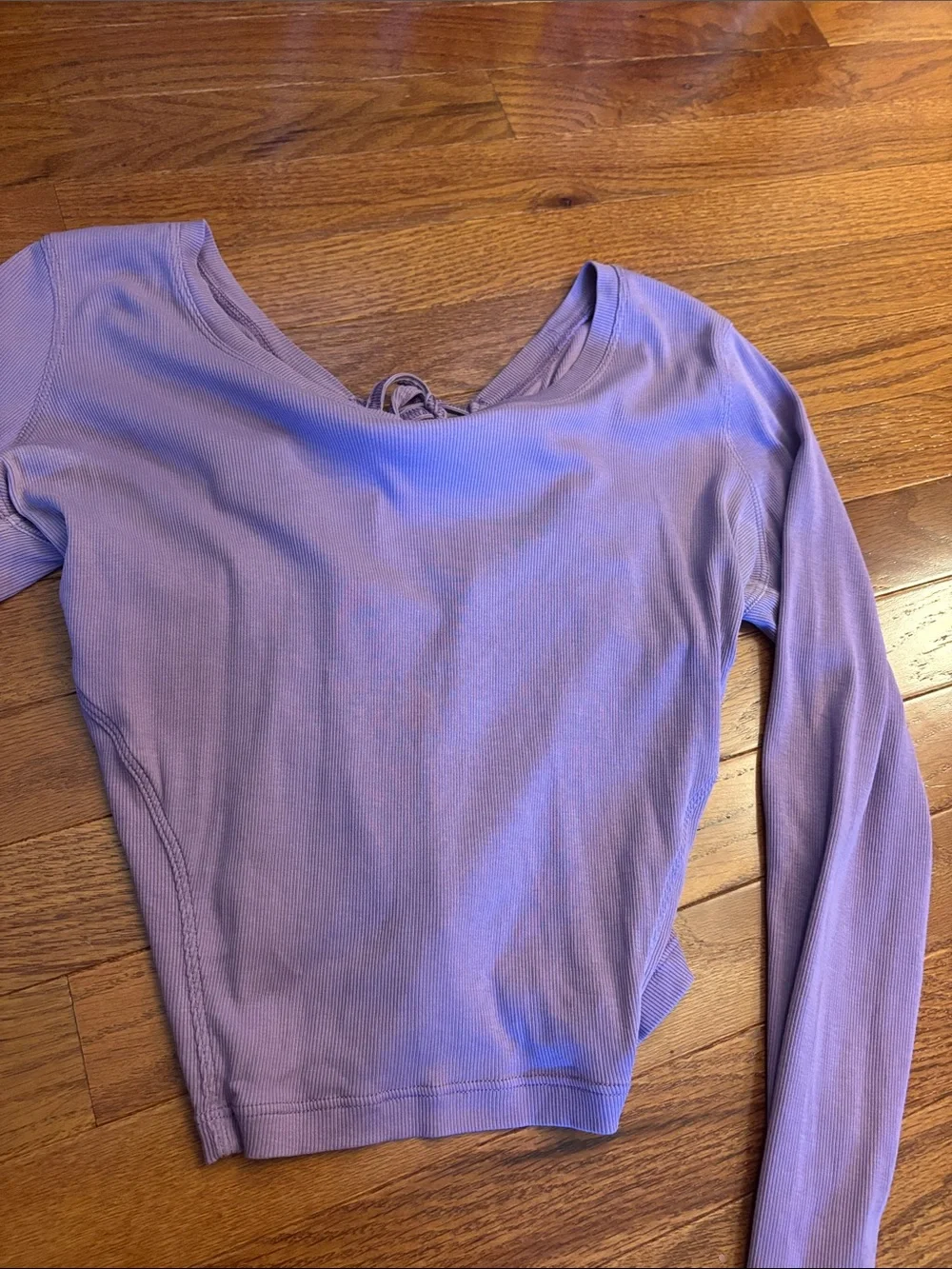 Lululemon Open Back Ribbed Long Sleeve Shirt - Wisteria Purple - Size small (?)